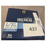 Mens underwear L/XL 84 ct