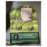 Gray portable rocking chair