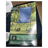 Blue portable rocking chair