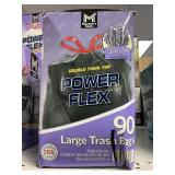 Power Flex large trash bags 90 ct