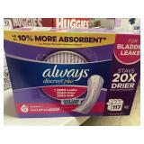 Always discreet plus 117 pads