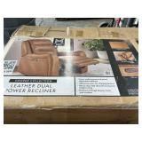 Cooper Coll leather dual power recliner