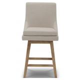 Amelia Coll swivel counter stool 26in linen
