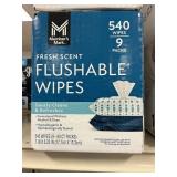 Flushable wipes 540 ct