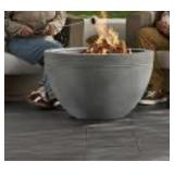 30in Round wood buring fire pit concrete finish