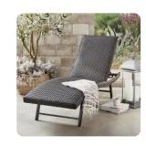 2-Pack brown  wicker chaise