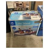 Inflatable oversized lake island