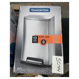 Tramontina 13gal step on trash can