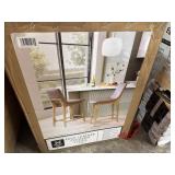 Faux leather counter stool latte
