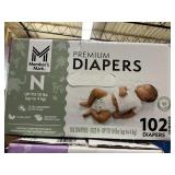 Premium NB 102 diapers
