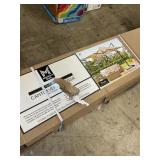 10ftx10ft Cantilever umbrella w/ hub light