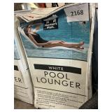 White pool lounger