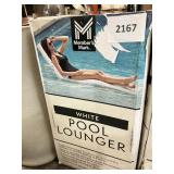 White pool lounger