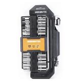 WORX Nitro 23pc 1/4in+3/8in DR socket set