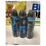 Dove men + care dry spray 3 cans