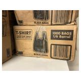 T-shirt bags black 1000ct