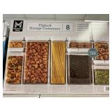 Fliplock storage container set of 8 w/ lids