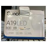Sunco A19 LED 4000k cool white 6 pack bulbs
