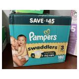 Pampers 180 diapers size 3