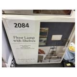 Threshold floor lamp w/ shelves
