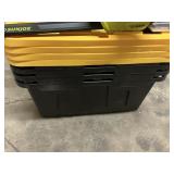 4 ct Black totes w/ yellow lids 20inx30in