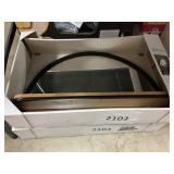 Threshold mirror w/ hooks & shelf 15inx24in