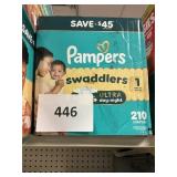 Pampers 210 diapers size 1