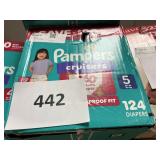 Pampers 124 diapers size 5