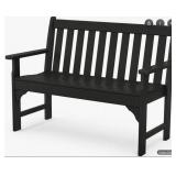 Polywood bench -black