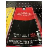 12in Aluminum foil sheets 2-500 ct