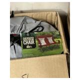 Oversized double hard arm chair- red