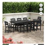 Polywood gulf shore patio dining set 9pc