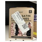 Satin hair scrunchies 6 ct