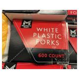White plastic forks 600 ct