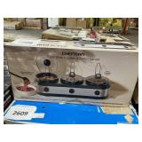 Chefman triple slow cooker & buffet server