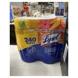 Lysol wipes 240ct
