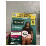 Depend womens underwear L
