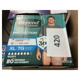 Depend men XL 80ct underwear
