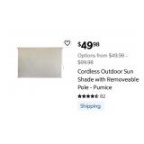 Cordless outdoor sun shade approx 7 ft 2 shades