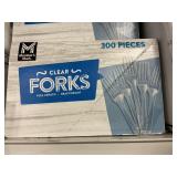 Clear forks 300pcs