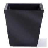 2-14in Square planters-black