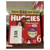 Huggies 112 diapers size 6