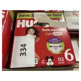 Huggies 112 diapers size 6