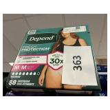 Depend womens underwear M 88 ct