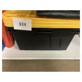 3ct Black totes w/ yellow lids 30inx20in