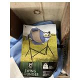 Blue swing lounger