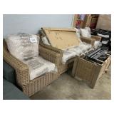 4-pc Outdoor seating set w/ firepit table