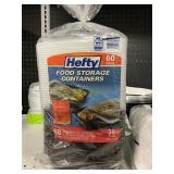 Hefty food storage containers 60pcs