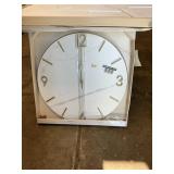 Threshold wall clock 26in faux marble