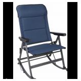 Portable blue rocking chair